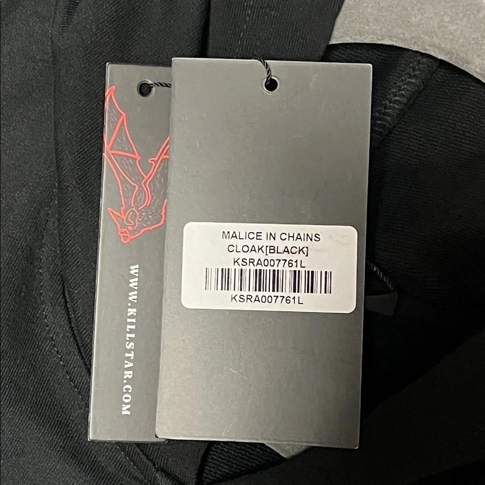 Killstar Malice in Chains Cloak Dress Black - Picture 11 of 13